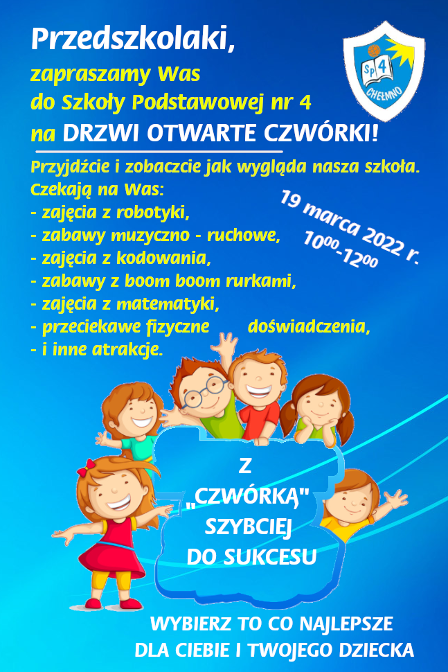 plakat na Drzwi Otwarte dla przedszkolaków